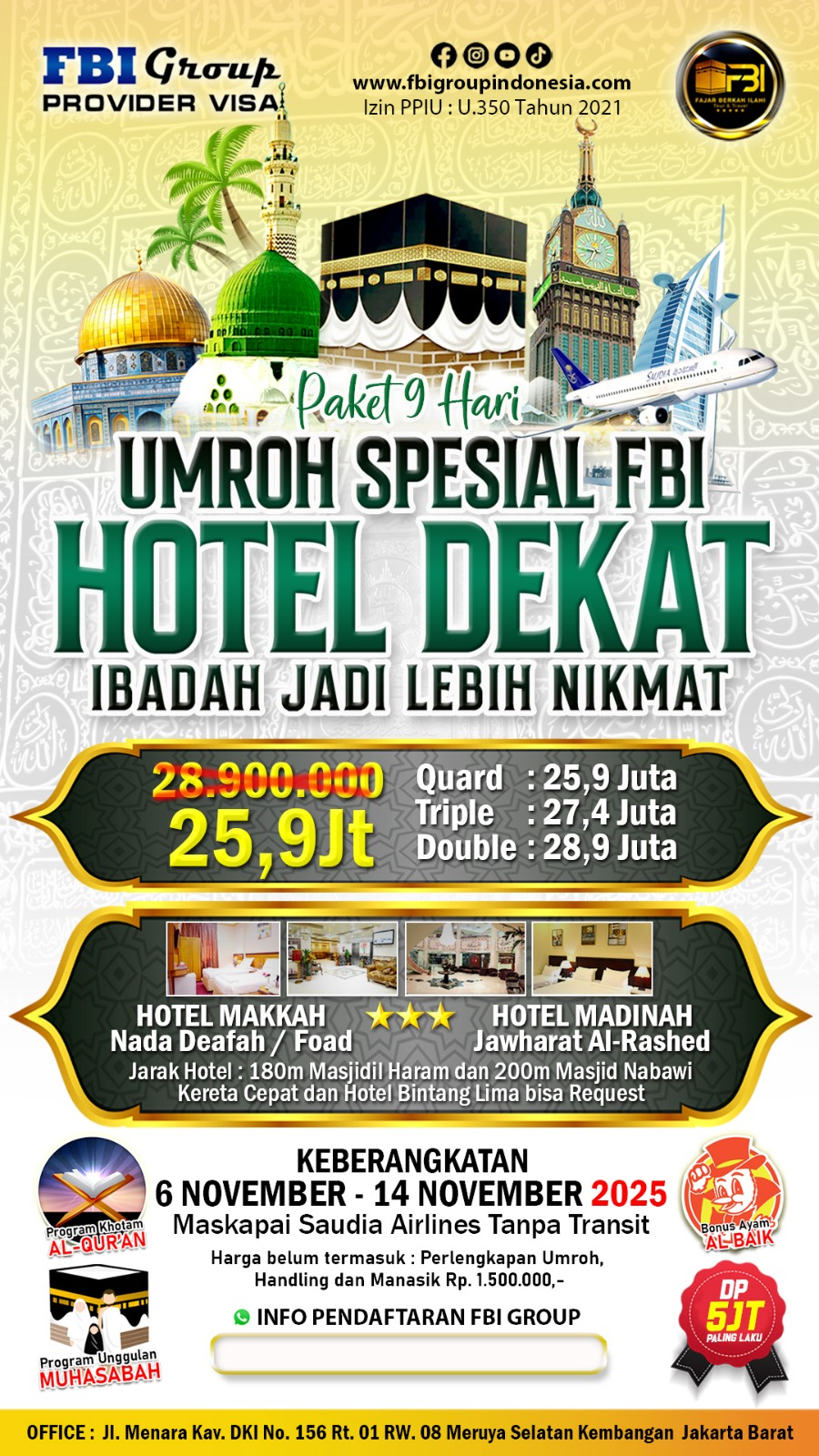 Umroh Spesial FBI –6 NOVEMBER 